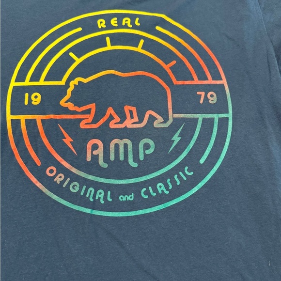 Amp Life Men's Blue Graphic Tee Size XL - Picture 2 of 5